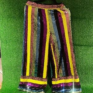 Multi colored sequin trousers size medium, brand new with tags.